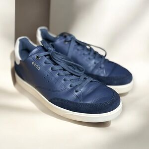🌻NEW Men's ECCO STREET LITE Blue Leather Everyday Sneaker Size 40 EU